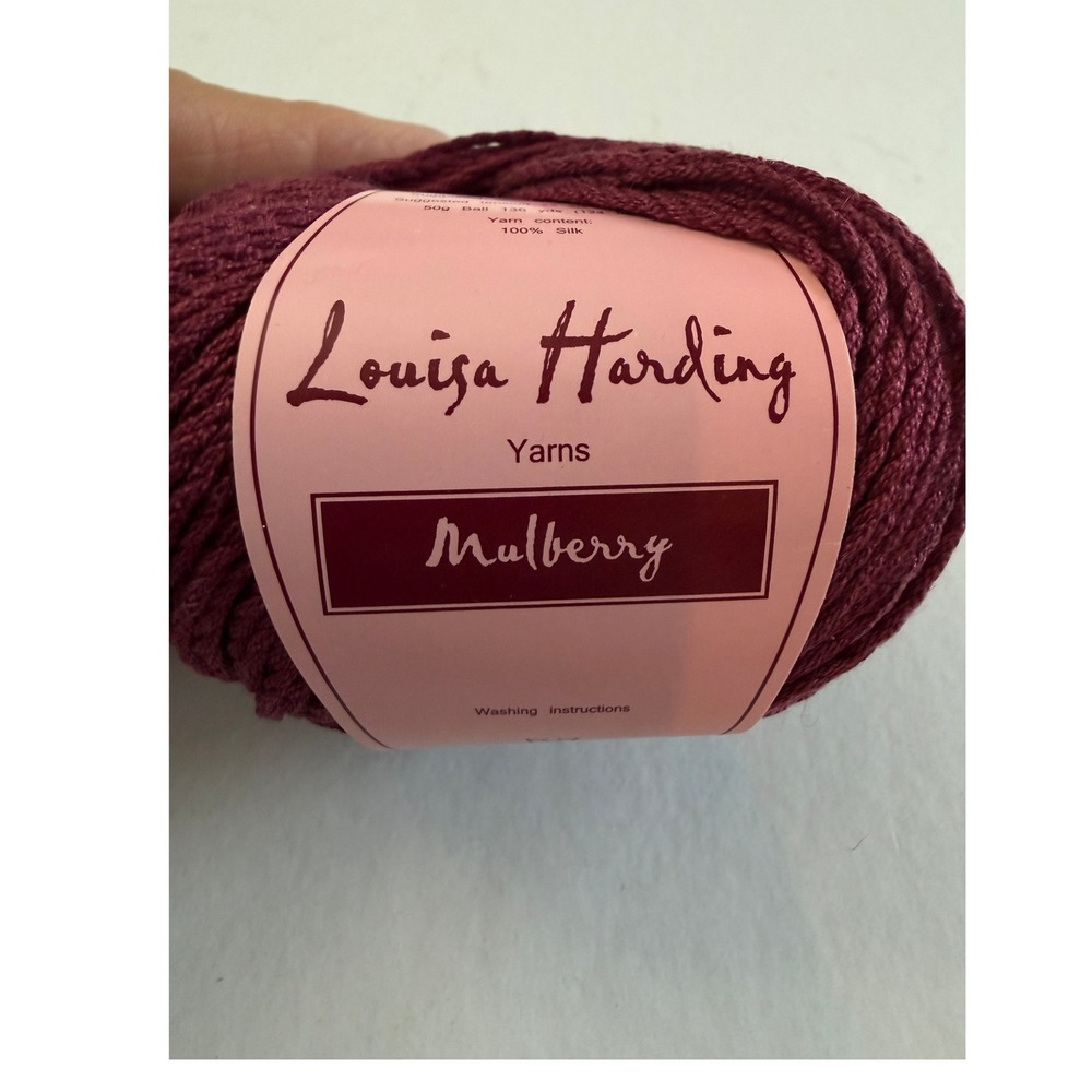 Louisa Harding Mulberry Silk Yarn‎ 50g Plum Purple Luxury Knitting Crochet